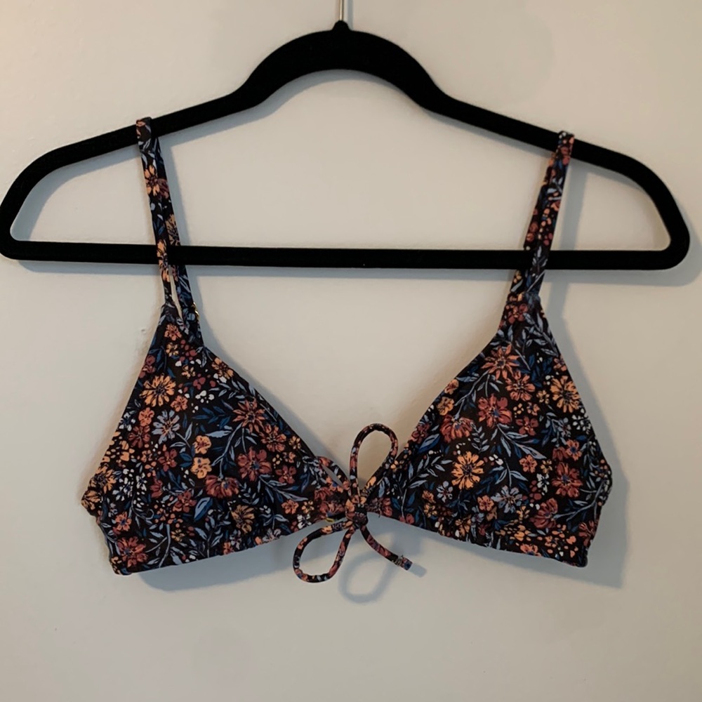 Floral Triangle Bikini Top